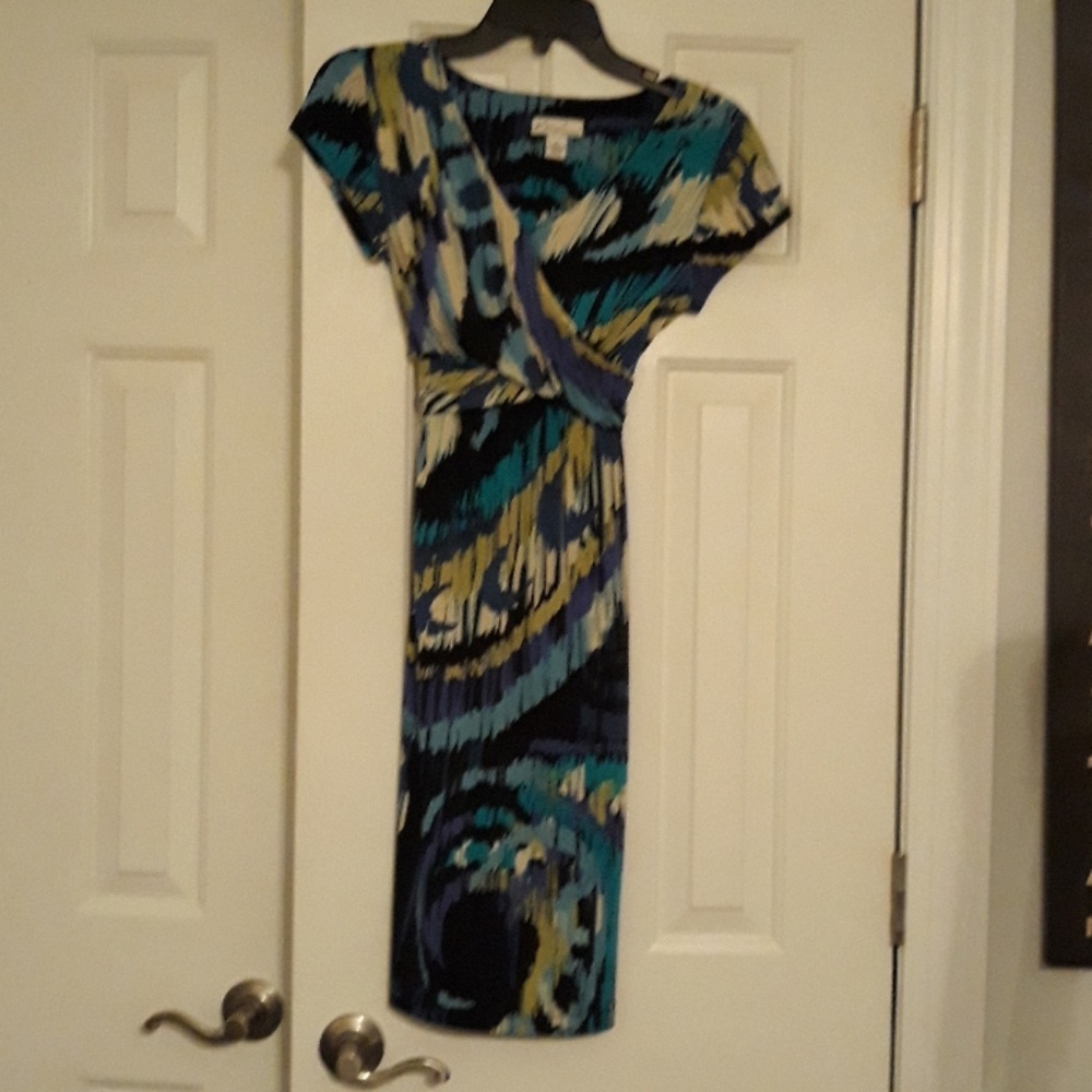 Kim Rogers Blue Patterned Dress